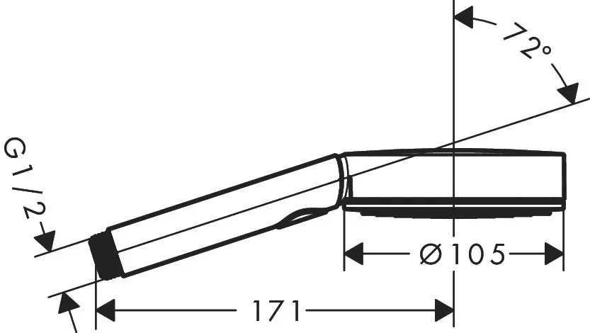 Hansgrohe Pulsify Select 105 3jet Activation dušo galvutė 11,5L, chromas