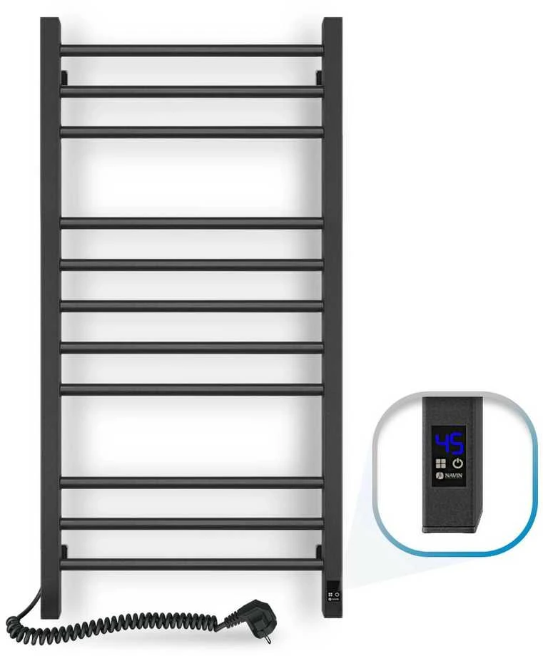 Rankšluosčių džiovintuvas Navin Classic Quadro 500x1000 Sensor juodas kairė 12-216153-5010