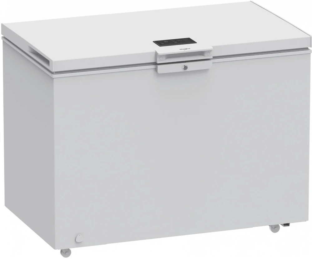 Whirlpool Šaldiklis | W3RHS30DW | Energy efficiency class D | Chest | Free standing | Height 85 cm | Total net capacity 308 L | Baltas | Ekranas