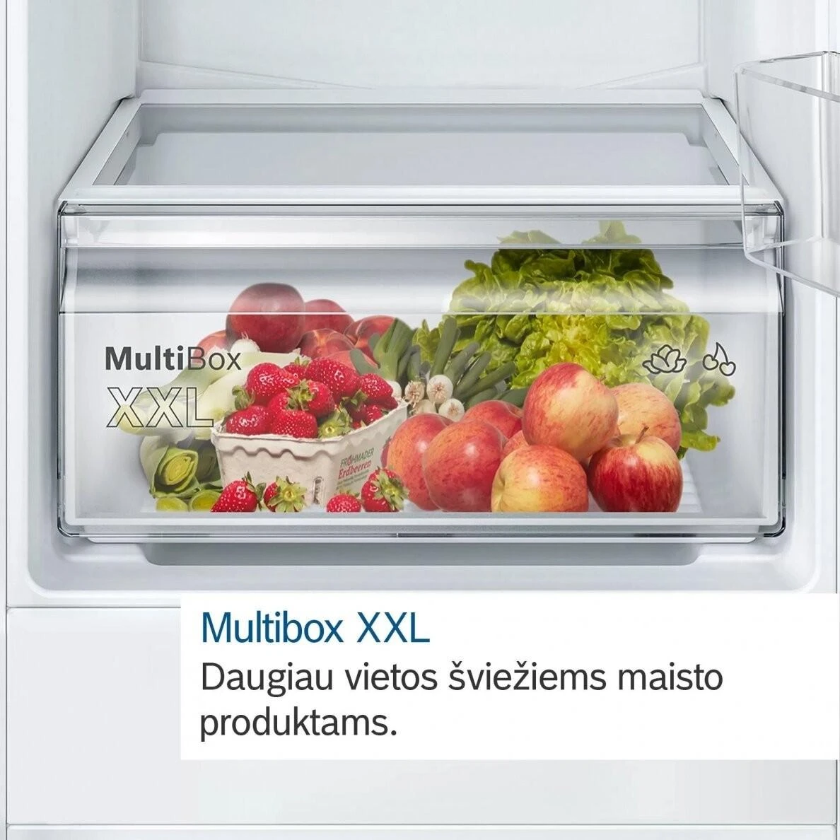 Šaldytuvas Bosch KGN36NLEA 2 serija, Nerūdijančio plieno efektas