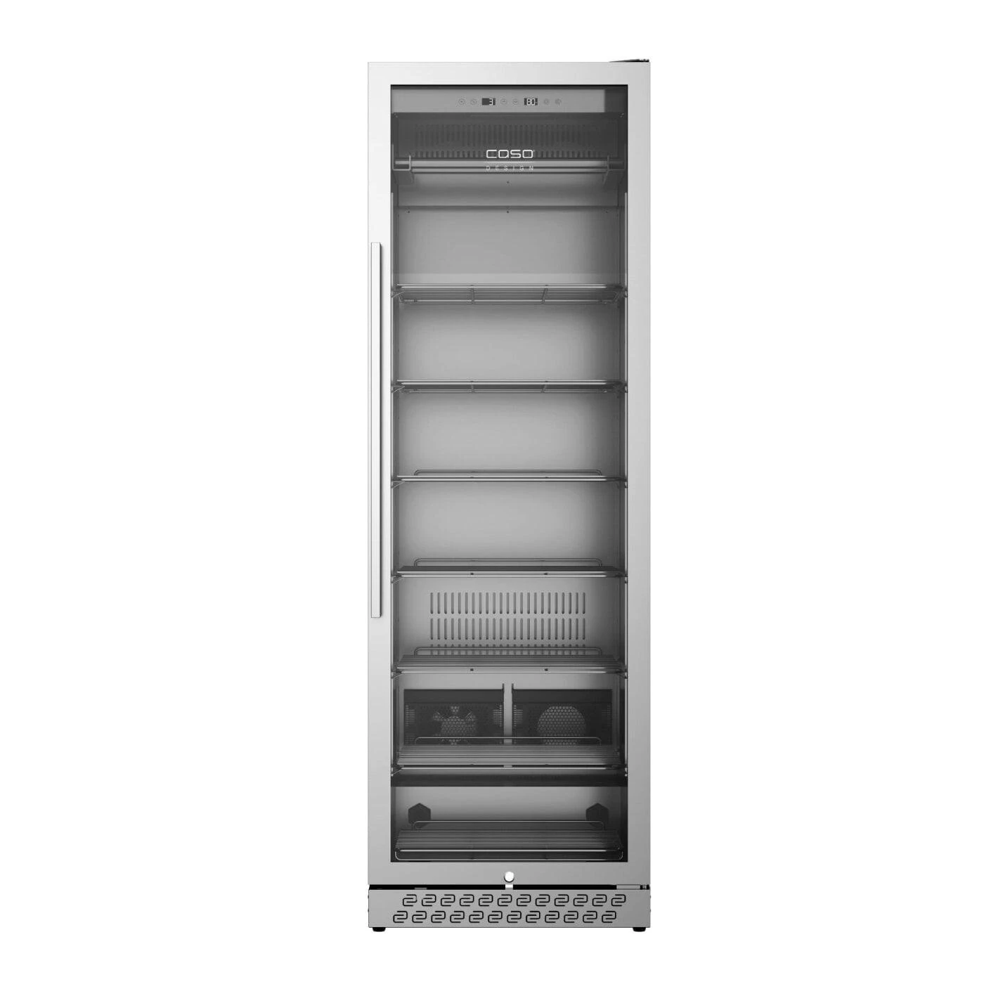 Šaldytuvas Caso | Sauso brandinimo spinta su kompresorine technologija | DryAged Master 380 Pro | Energijos vartojimo efektyvumo klasė netaikoma | Maisto brandinimo spinta su kompresorine technologija | Laisvai pastatoma | Butelių talpa netaikoma | Aušinimo tipas: Kompresorinė technologija | Nerūdijantis plienas