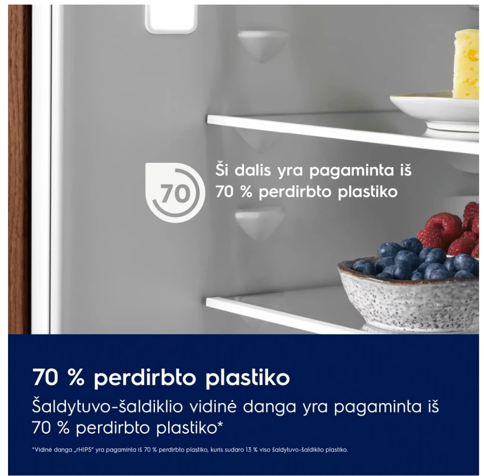 177 cm įmontuojamas šaldytuvas su šaldikliu Electrolux E8MNCC18S