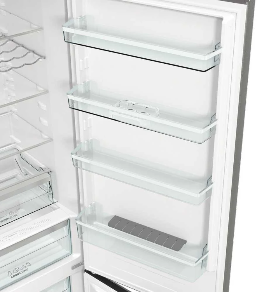 Gorenje | Šaldytuvas | NRK6202AXL4 | Energy efficiency class E | Free standing | Combi | Height 200 cm | No Frost system | Šaldytuvas net capacity 235 L | Šaldiklis net capacity 96 L | Ekranas | 38 dB | Nerūdijantis plienas