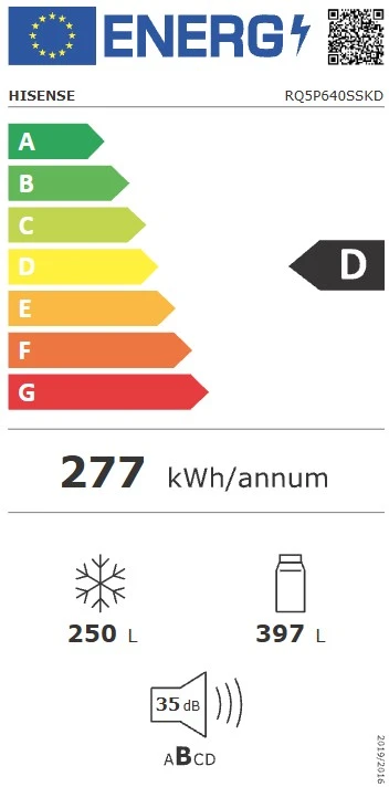 Šaldytuvas Hisense RQ5P640SSKD