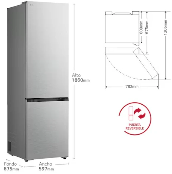 Šaldytuvas LG GBBS716CMB