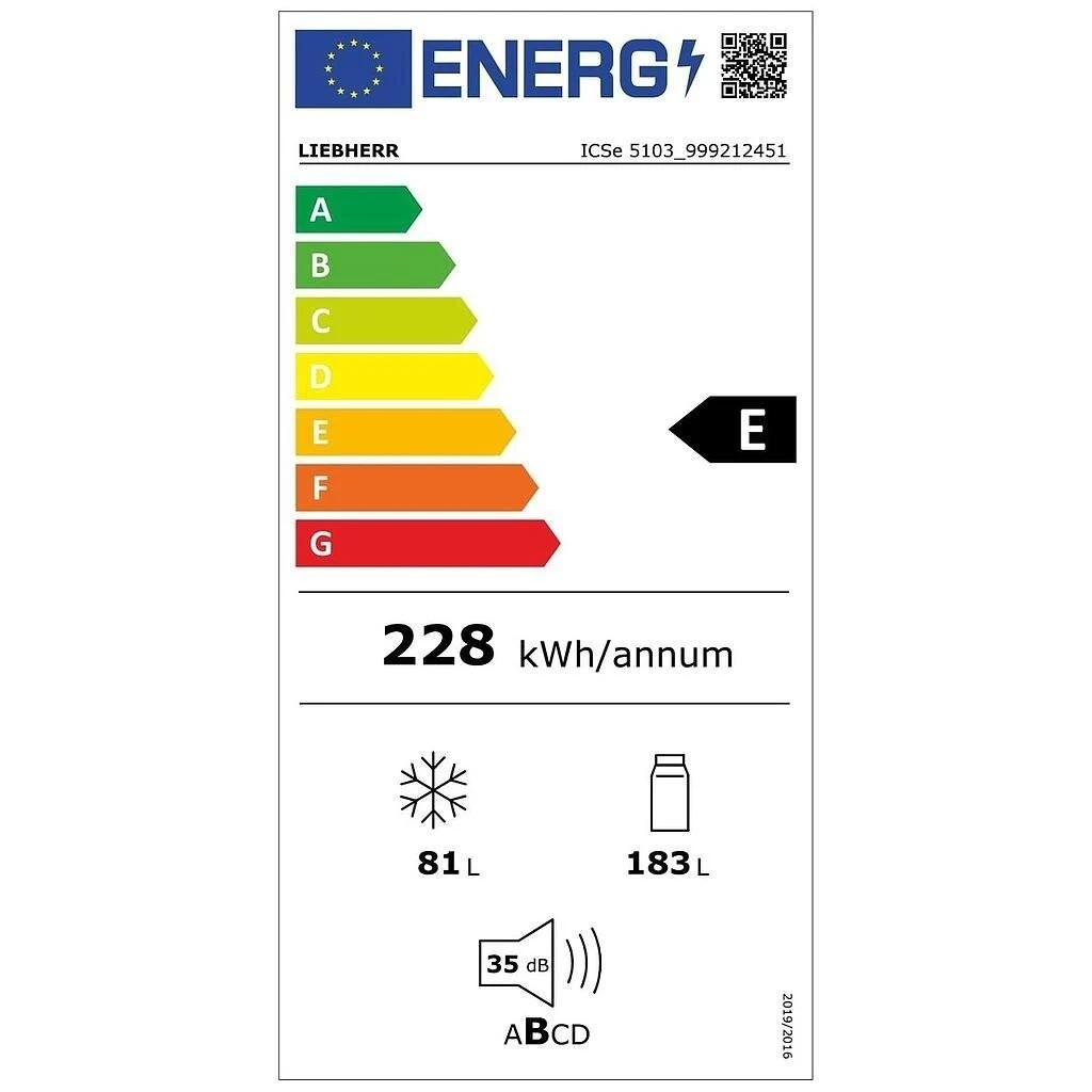 LIEBHERR ICSe 5103 Įmontuojamas šaldytuvas-šaldiklis