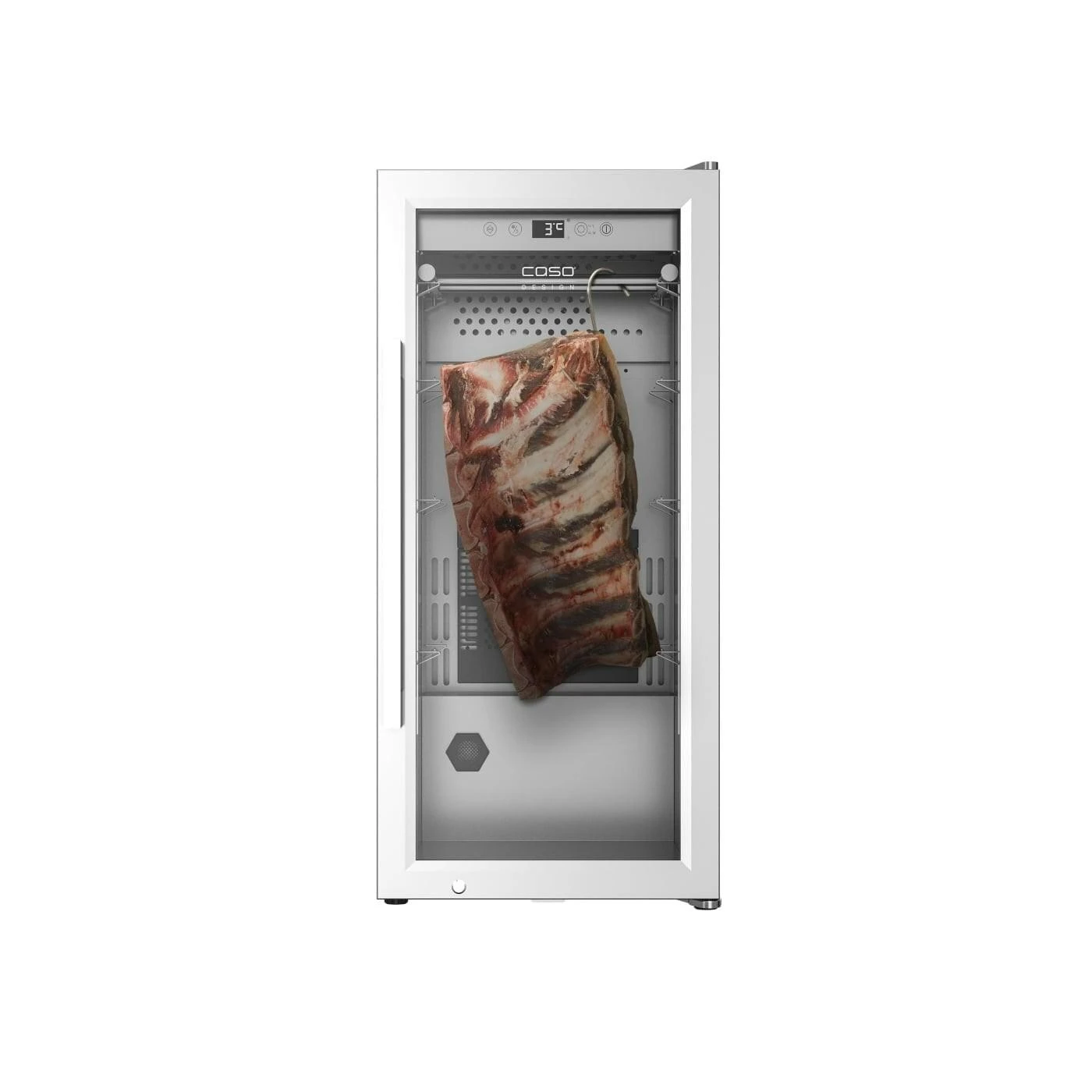 Šaldytuvas Caso | Sauso brandinimo spinta su kompresorine technologija | DryAged Master 63 | Energijos vartojimo efektyvumo klasė netaikoma | Maisto brandinimo spinta su kompresorine technologija | Laisvai pastatoma | Butelių talpa netaikoma | Aušinimo tipas: kompresorinė technologija | Nerūdijantis plienas