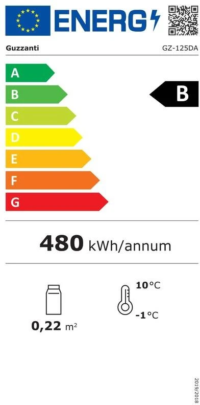 Šaldytuvas Mėsos brandinimo vitrina Guzzanti GZ 125DA