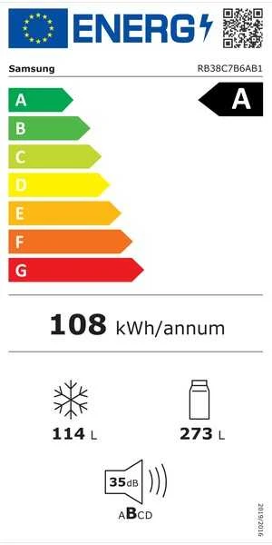 Šaldytuvas Samsung RB38C7B6AB1/EF