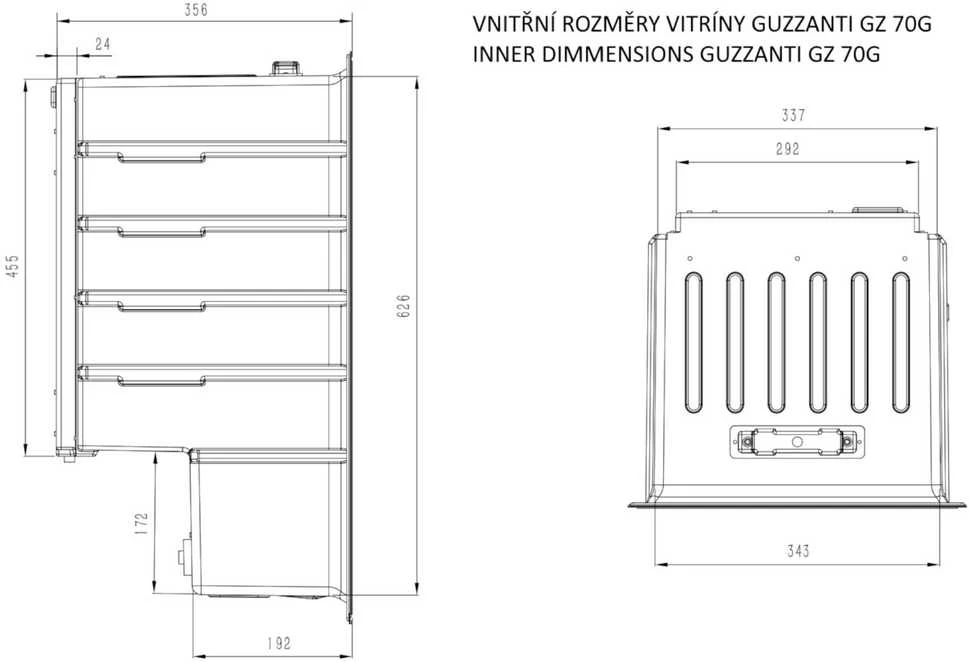 Šaldytuvas vitrina Guzzanti GZ 70G