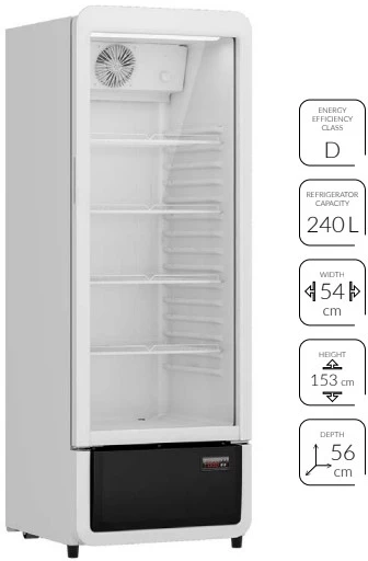 Šaldytuvas - vitrina MPM MPM-240-VT-22