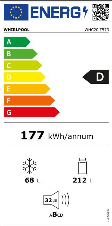 Šaldytuvas Whirlpool WHC20 T573
