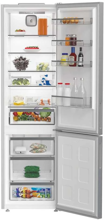 Whirlpool Šaldytuvas | WHK 25404 XP5E | Energy efficiency class D | Free standing | Combi | Height 203.5 cm | No Frost system | Šaldytuvas net capacity 249 L | Šaldiklis net capacity 106 L | 35 dB | Sidabrinis