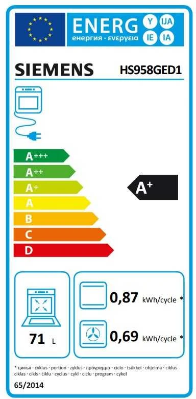 Samsung Orkaitė su mikrobangų funkcija Siemens HS958GED1