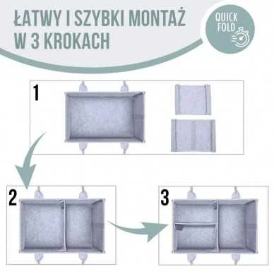 Zapf Sauskelnių ir kūdikio aksesuarų organizatorius SIPO OF002, rožinė/pilka