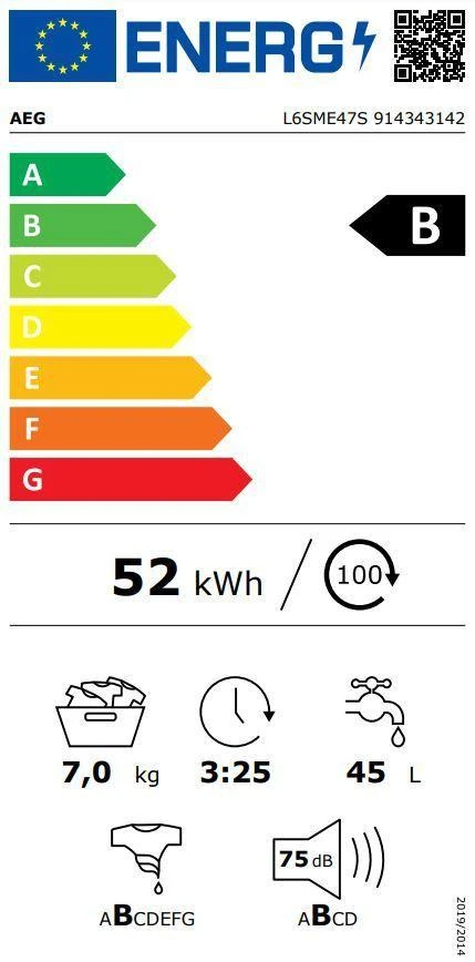 Skalbimo mašina AEG L6SME47S