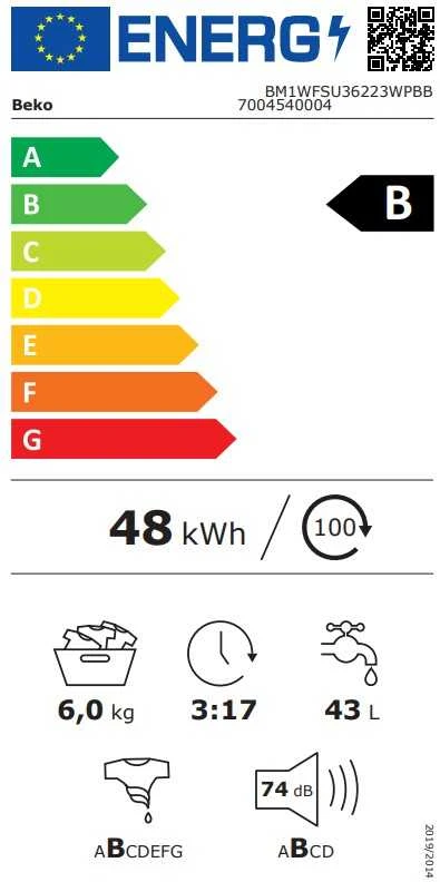 Skalbimo mašina BEKO BM1WFSU36233WPBB