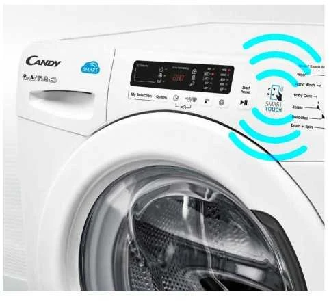 Candy | Skalbimo mašina | CS4 1072DE/1-S | Energy efficiency class D | Front loading | Skalbimo talpa 7kg | 1000 RPM | Gylis 45 cm | Plotis 60 cm | LCD | Baltas