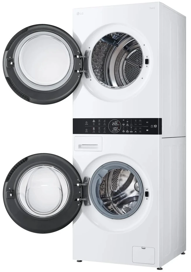 Skalbimo mašina Skalbyklė–džiovyklė LG WashTower™ WT1210WWF, 12/10 kg, 1400 aps./min, Steam™, TurboWash™360, ThinQ™ Wi-Fi