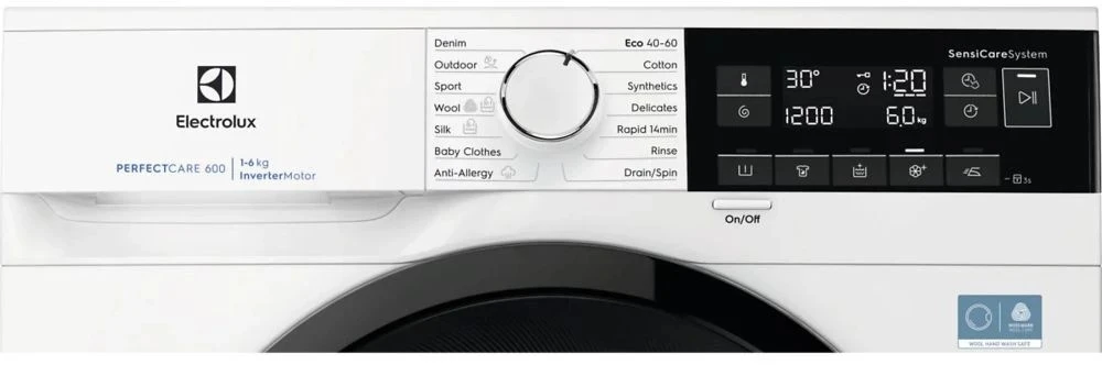 Skalbimo mašina Electrolux 600, SensiCare, EWS6326BE, 6kg