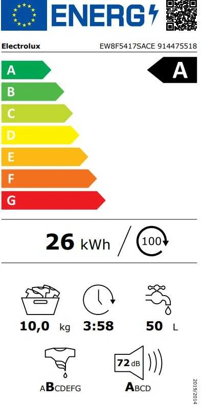 Skalbimo mašina Electrolux EW8F5417SACE
