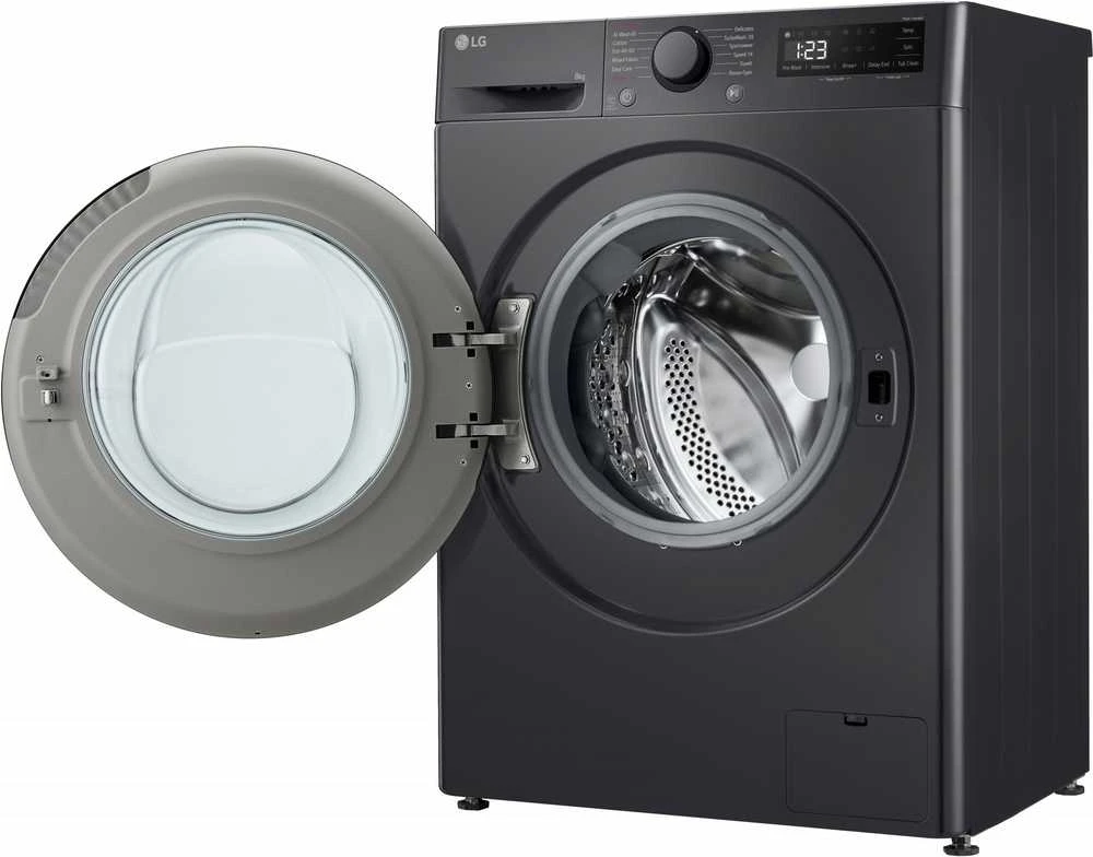 LG | Skalbimo mašina | F2WR508S2M | Energy efficiency class A | Front loading | Skalbimo talpa 8kg | 1200 RPM | Gylis 48 cm | Plotis 60 cm | LED | Middle Juodas