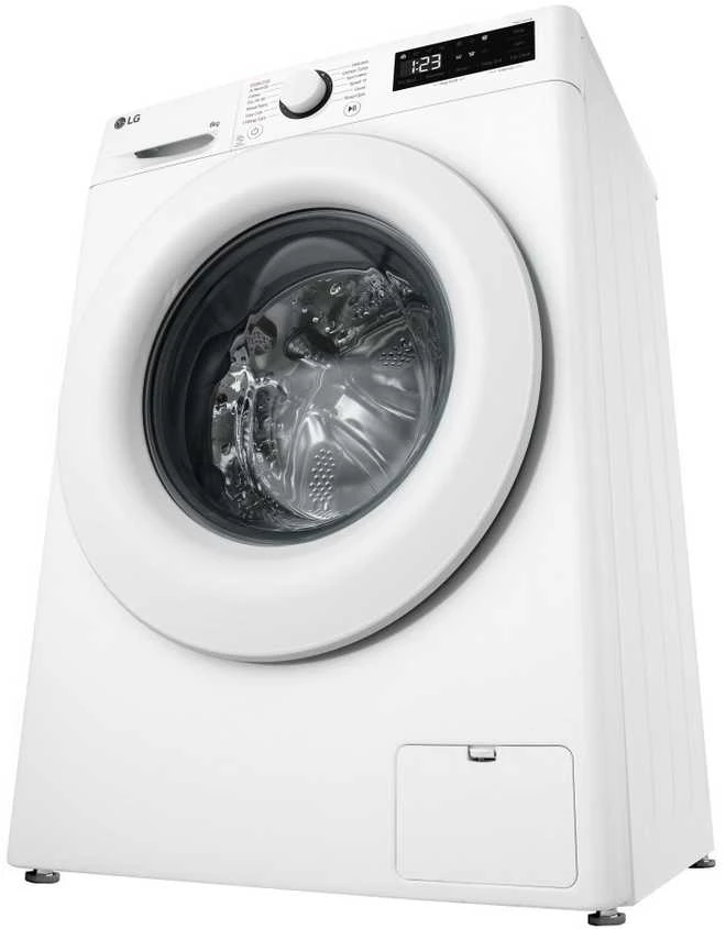 LG | Skalbimo mašina | F2WR508SWW | Energy efficiency class A | Front loading | Skalbimo talpa 8kg | 1200 RPM | Gylis 47.5 cm | Plotis 60 cm | Ekranas | LED | Steam function | Direct drive | Baltas