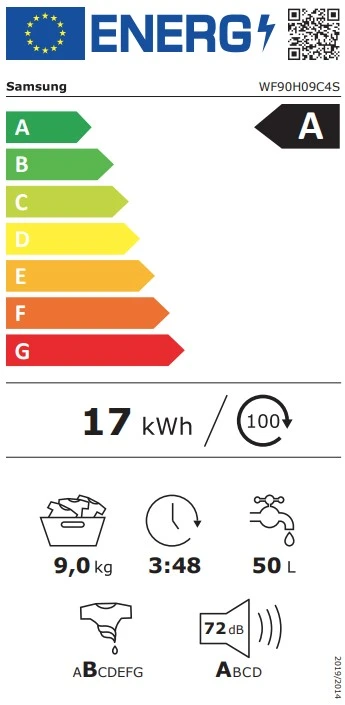 Skalbimo mašina Samsung Ecobubble, WF90H09C4ST2, 9kg