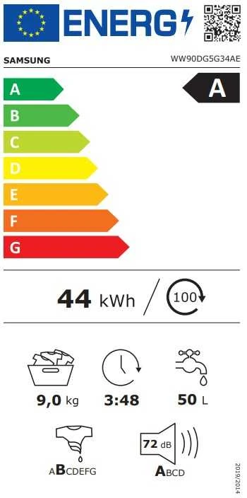 Skalbimo mašina Samsung WW90DG5G34AELE