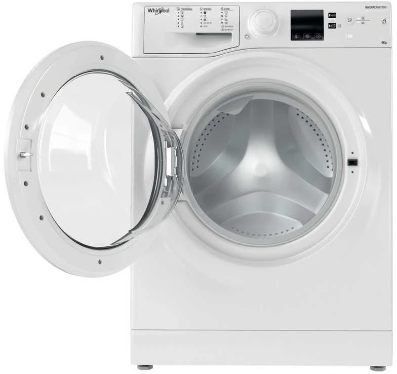 WHIRLPOOL Skalbimo mašina WRBSS 6249 W EU, 6kg, 1200 rpm, Energy class C, Gylis 42.5 cm, Inverter motor