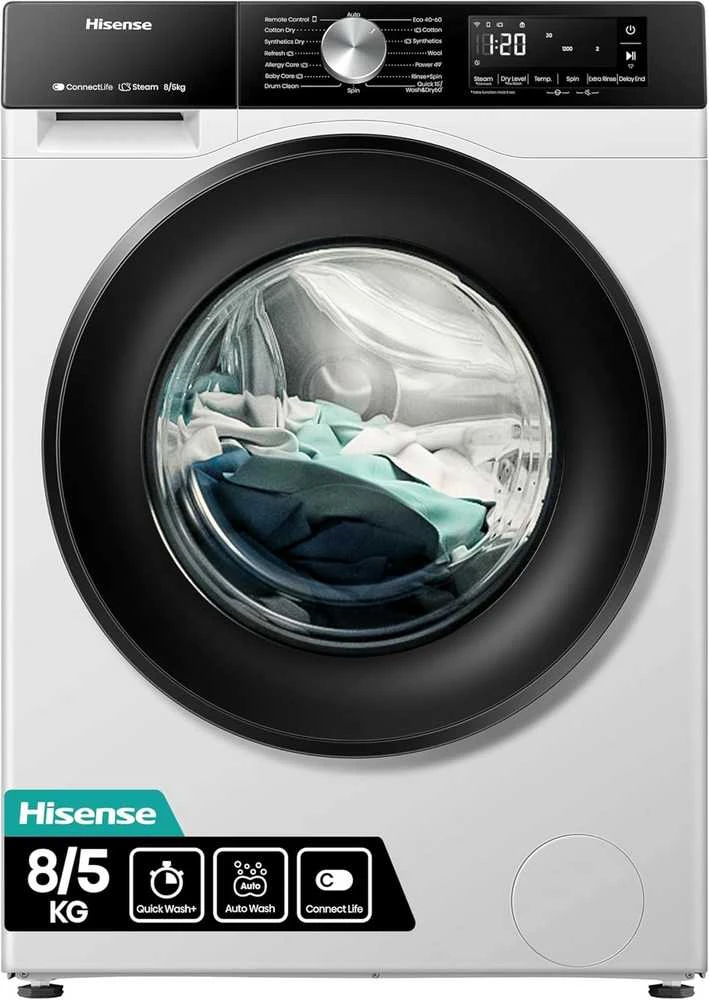 Skalbimo mašina-dryer HISENSE WD3S8043BW3