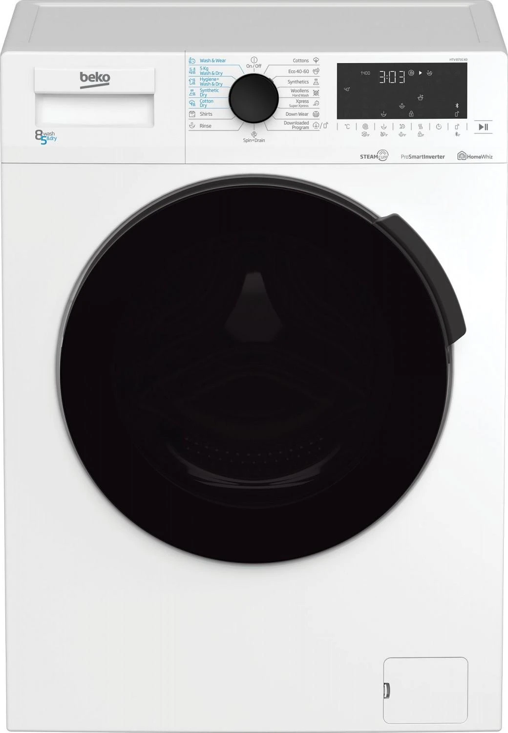 BEKO Skalbimo mašina - Džiovintuvas HTV 8716 X0 8kg - 5kg, 1400rpm, D energijos klasė (senas A), Gylis 59 cm, Inverterinis variklis, HomeWhiz