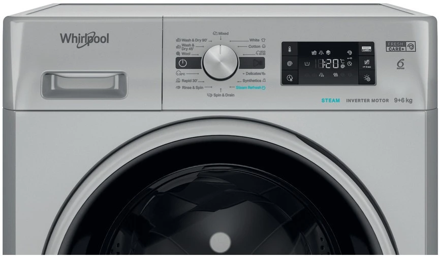 Skalbimo mašina su džiovinimo funkcija Whirlpool FFWDB 964489 SBSV EE, 9kg /6kg