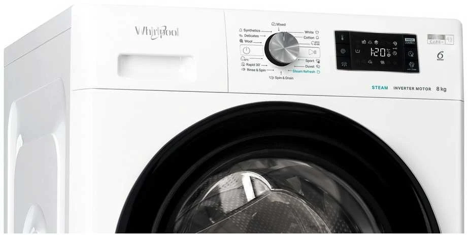 WHIRLPOOL Skalbimo mašina FFB 8469 BV EE, 8kg, 1400 rpm, Energy class A, Gylis 63 cm, Inverter motor, Steam refresh