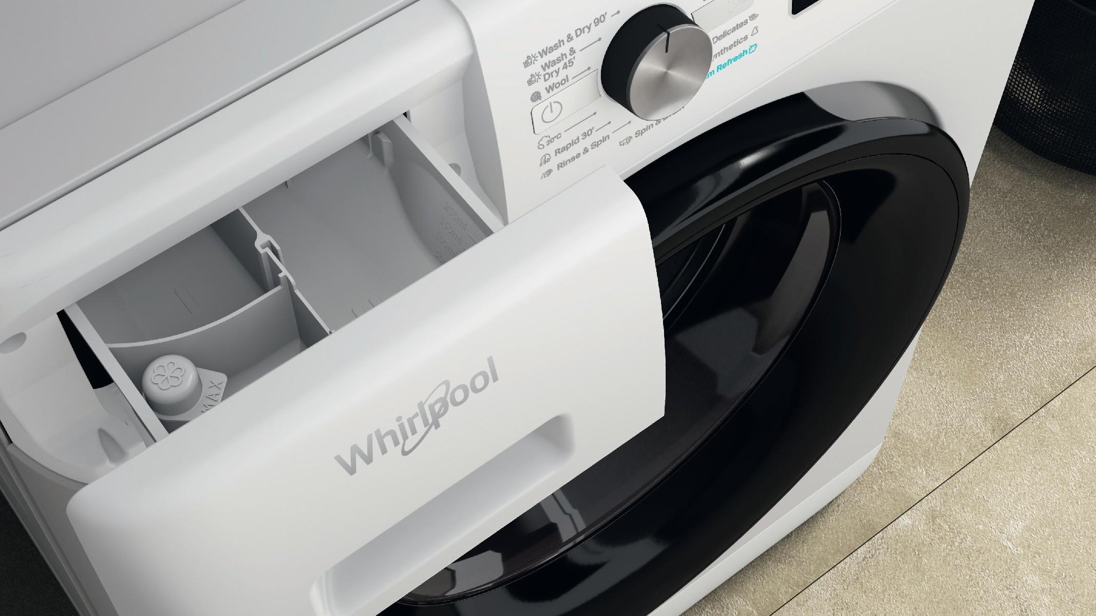 WHIRLPOOL Skalbimo mašina - Džiovintuvas FFWDB 976258 BV EE, E energetinė klasė, 9kg - 7kg, 1600 aps./min., Gylis 60,5 cm, Inverterinis variklis, Garų atnaujinimas