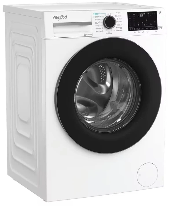 Whirlpool | Skalbimo mašina | WAM 97WB EE | Energy efficiency class A | Front loading | Skalbimo talpa 9kg | 1400 RPM | Gylis 58 cm | Plotis 60 cm | Ekranas | Digital | Steam function | Baltas