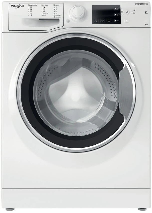 Whirlpool | Skalbimo mašina | WRBSB 6249 W EU | Energy efficiency class C | Front loading | Skalbimo talpa 6kg | 1200 RPM | Gylis 43 cm | Plotis 60 cm | LED | Baltas