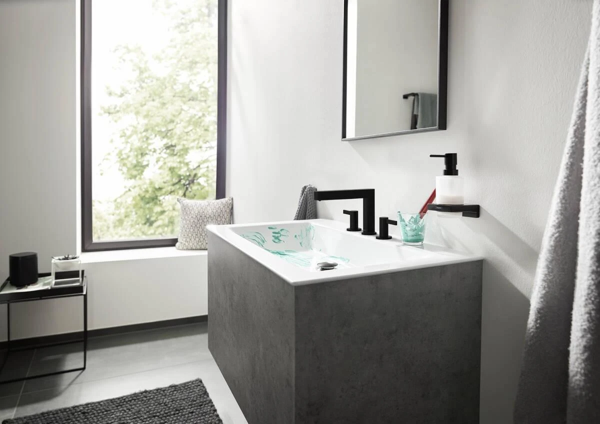 Skysto muilo dozatorius Hansgrohe AddStoris 41745670, juodas matinis