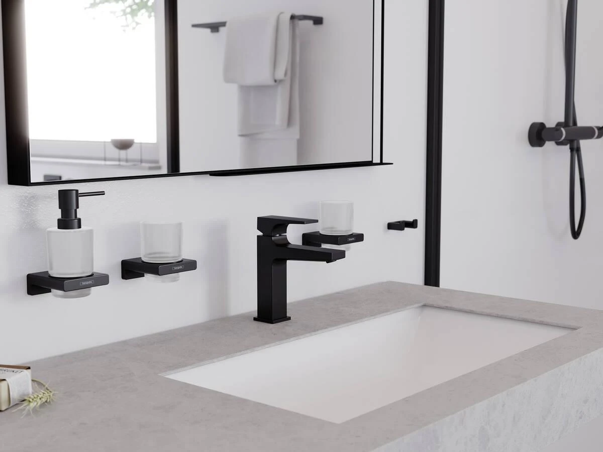 Skysto muilo dozatorius Hansgrohe AddStoris 41745670, juodas matinis