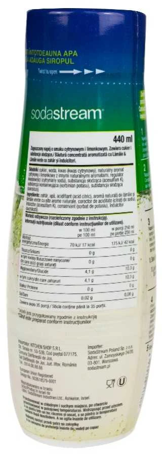 Citrinų ir žaliųjų citrinų skonio SodaStream sirupas, 440 ml