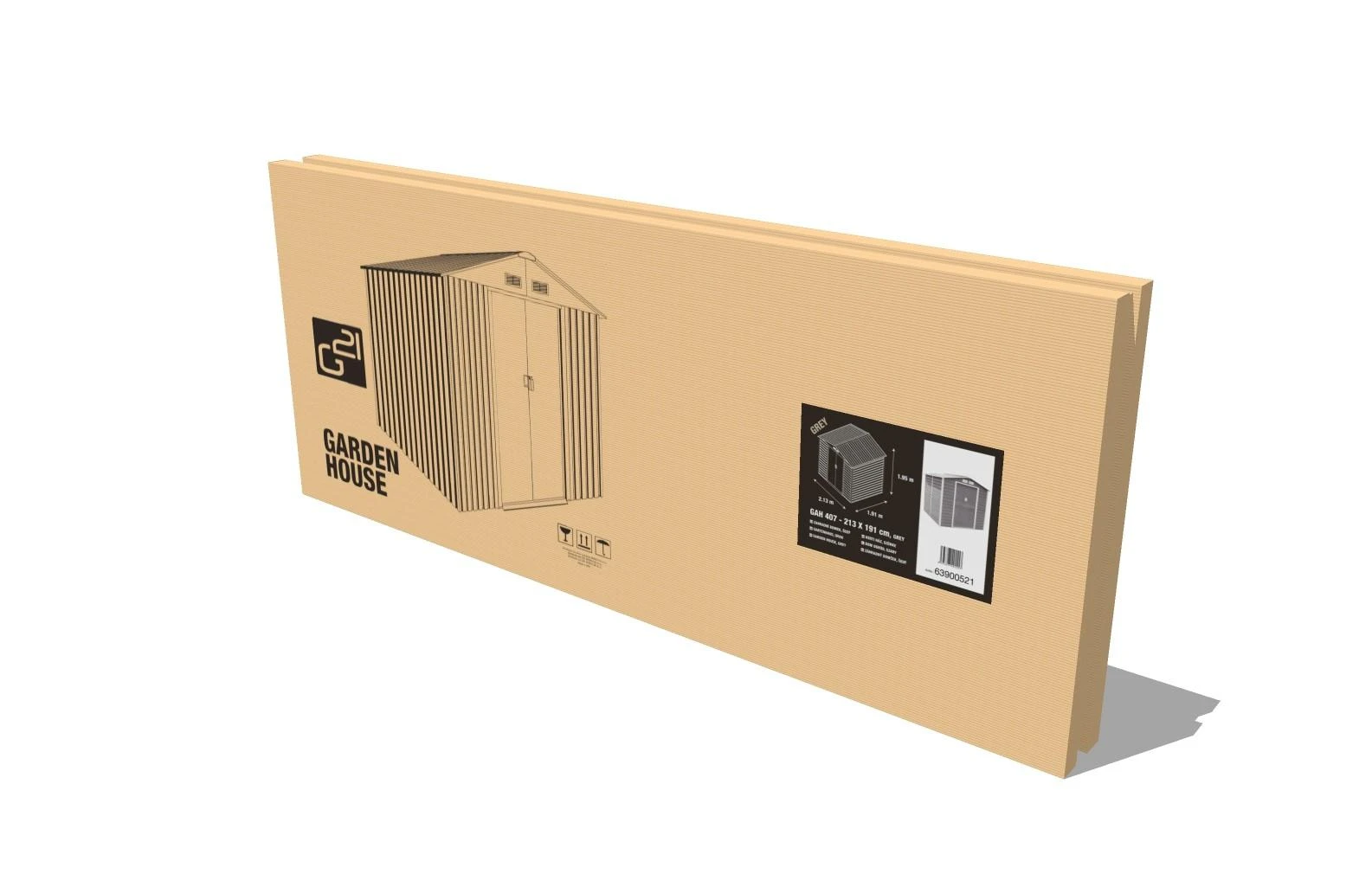 Sodo namelis G21 GAH 529 - 277 x 191cm, plastikinis, žalia 63900537