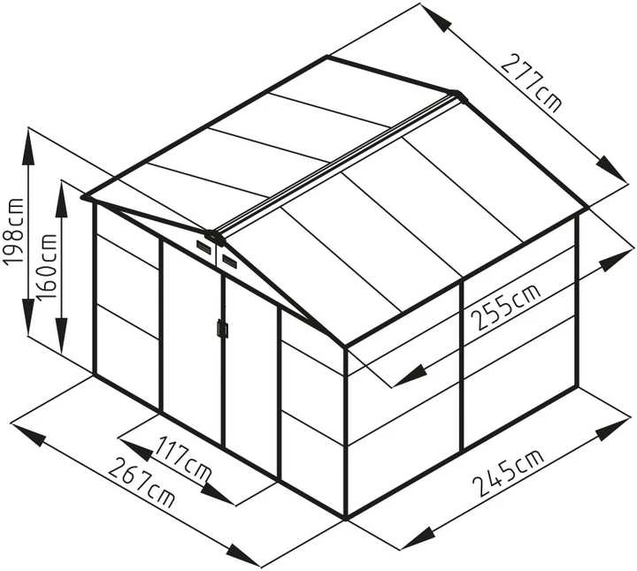 Sodo namelis k G21 GAH 706 - 277 x 255 cm 6390065