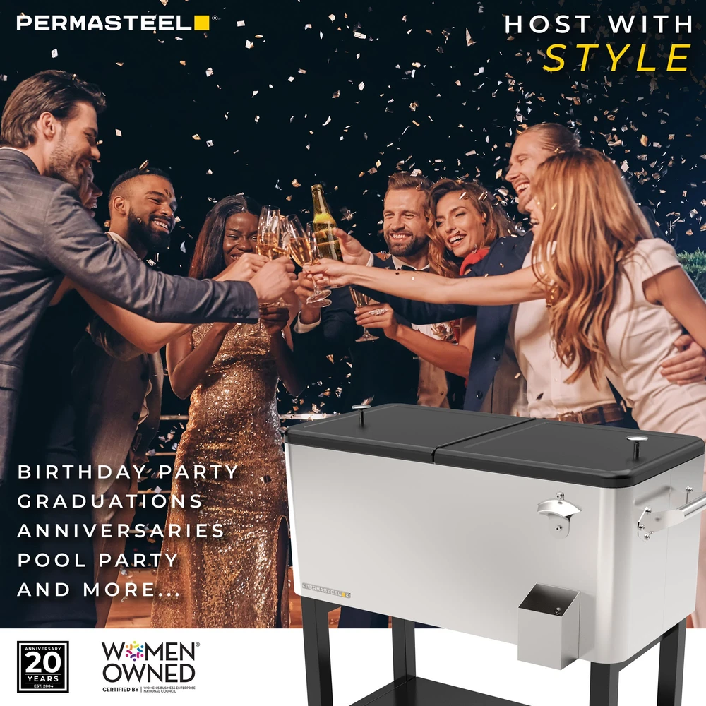 Sodo šaldytuvas Permasteel PS-223-80QT-SS
