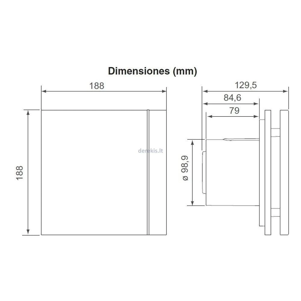 Ventiliatorius SOLER&PALAU SILENT-100 CZ DESIGN 5210601800