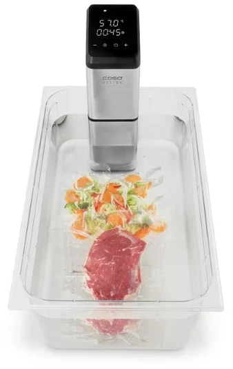 Caso SousVide Stick | SV 2000 Pro | Power 2000 W | Temperature control | Juodas/Stainless Steel