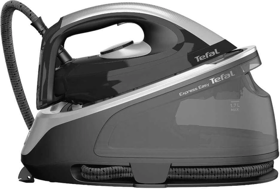 TEFAL garo stotis | SV6140 Express Easy | 2200 W | 1,7 l | 6 barai | Automatinis išjungimas | Vertikali garų funkcija | Kalkių valymo funkcija | Juodas/Plienas Pilkas