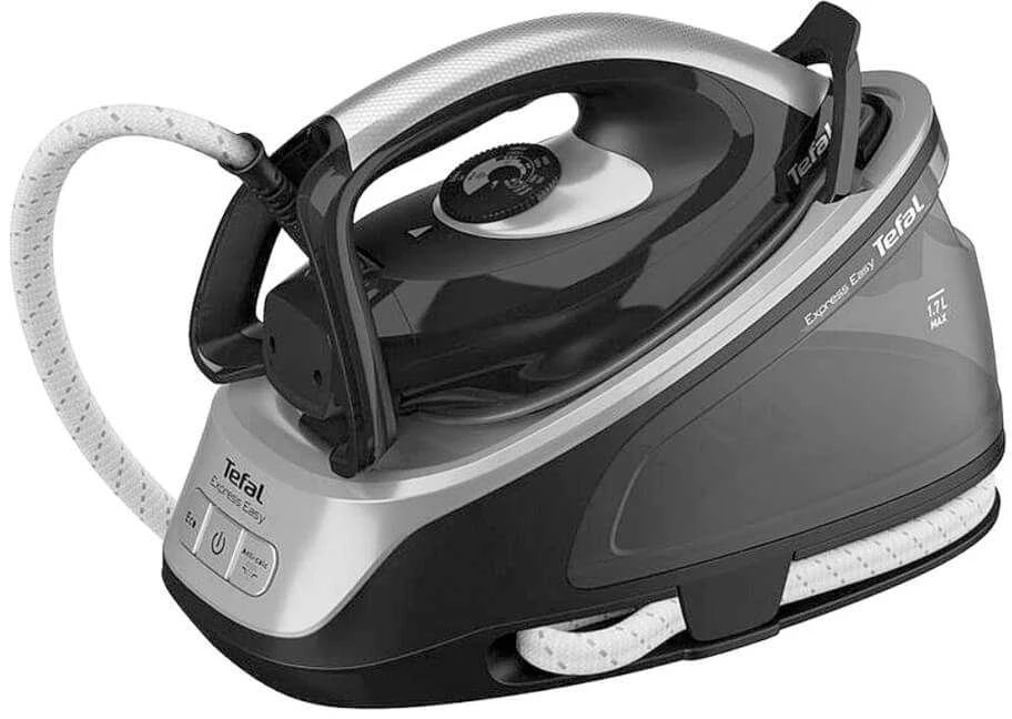 TEFAL garo stotis | SV6140 Express Easy | 2200 W | 1,7 l | 6 barai | Automatinis išjungimas | Vertikali garų funkcija | Kalkių valymo funkcija | Juodas/Plienas Pilkas