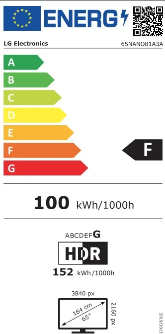 65 colių LG 65NANO81A3A 4K išmanusis TV 2025