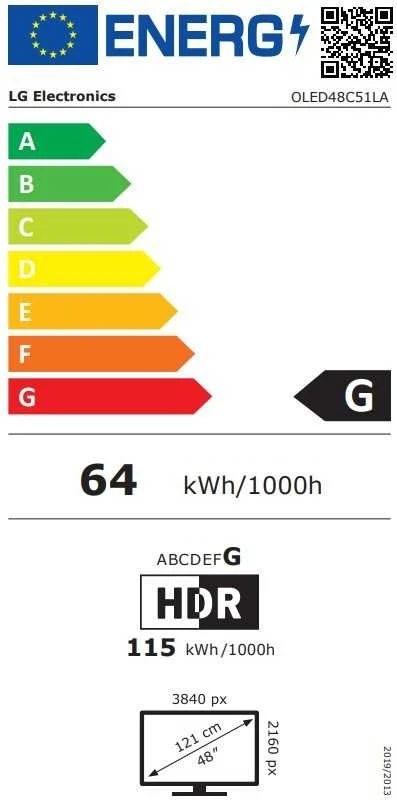 48 colių LG OLED48C51LA 4K išmanusis Televizorius 2025