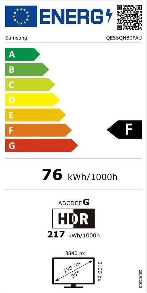 Televizorius Samsung 55" QE55QN80FAUXXH 2025 m. modelis